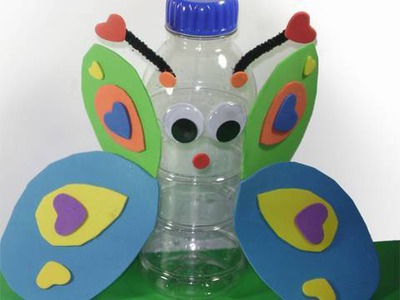 Recycled Kids Crafts: Butterfly in a Bottle or a Bottle Butterfly? - EP