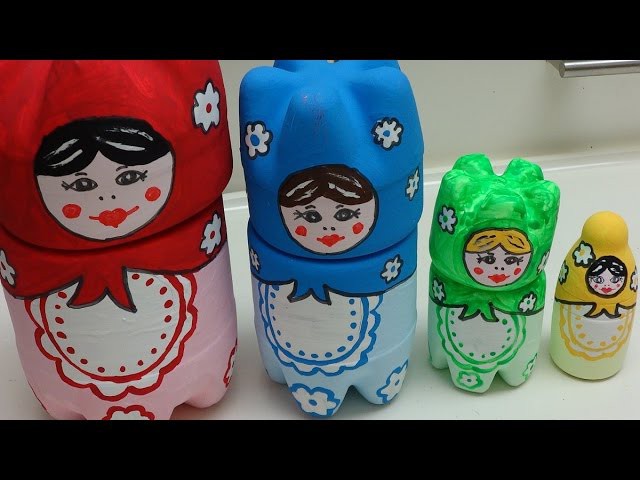 Recycled Water Bottle Crafts: Russian Matryoshka