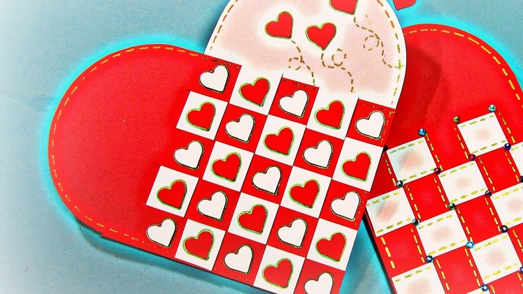 San Valentin: Cómo hacer una tarjeta corazón. Heart card.