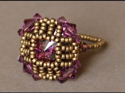 Sidonia's handmade jewelry - How to bezel a round rivoli and make it look like a square