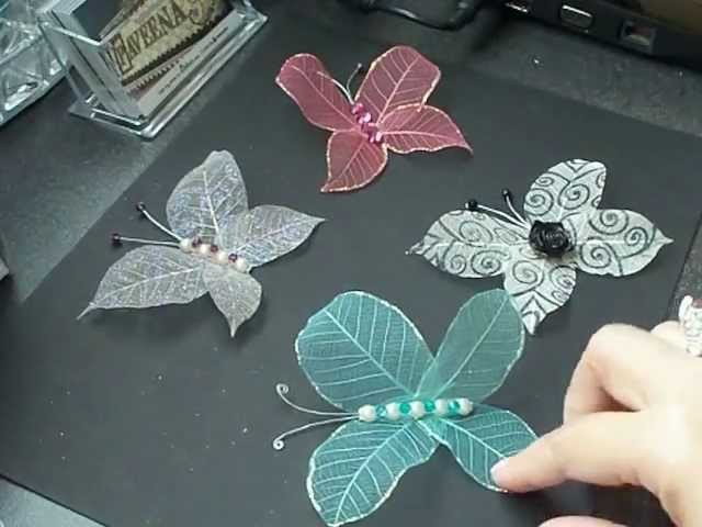 Skeleton leaves butterfly tutorial