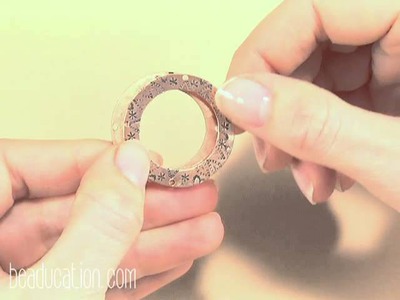 Stamped Metal Washer Stone Setting Tutorial - Beaducation.com