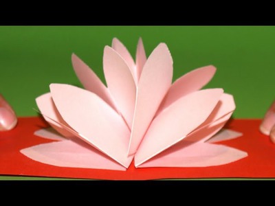 Tarjeta Pop-Up Flor de Loto - DIY - Lotus Flower Pop-Up Card