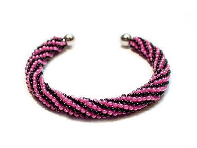Tutorial: beads style №1 for pandora bracelet. Жгут из бисера для пандоры