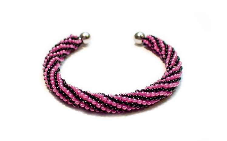 Tutorial: beads style №1 for pandora bracelet. Жгут из бисера для пандоры
