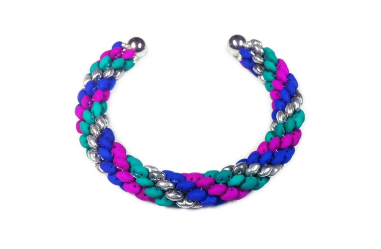 Tutorial: beads style №5 for pandora bracelet. Спиральный жгут из SuperDuo бисера