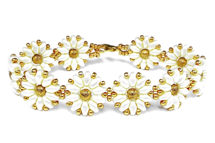 Tutorial: flower bracelet [easy] SuperDuo beads. Цветочный браслет из супердуо бисера ЛЕГКО!