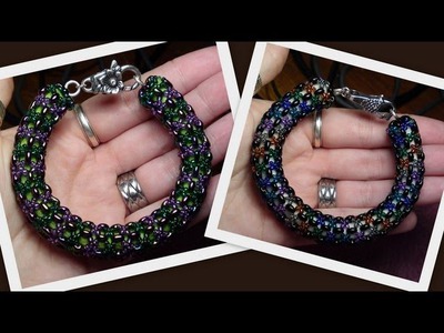 Twin bead Netted Spiral Beading Tutorial by HoneyBeads (Photo tutorial)