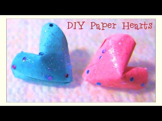 Valentine's Day Crafts - DIY 3D Glittered Paper Hearts Confetti Tutorial - Paper Crafts for Kids