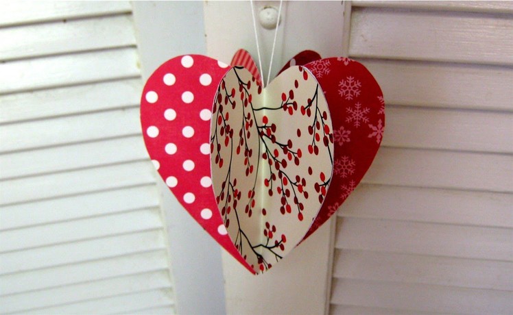 Valentines day paper heart decoration