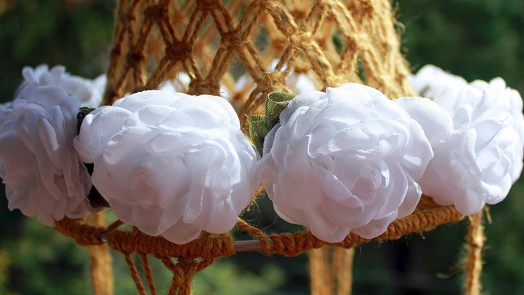 "Веночек для невесты" (цветы из шифона). Video tutorial "A headband for the bride"