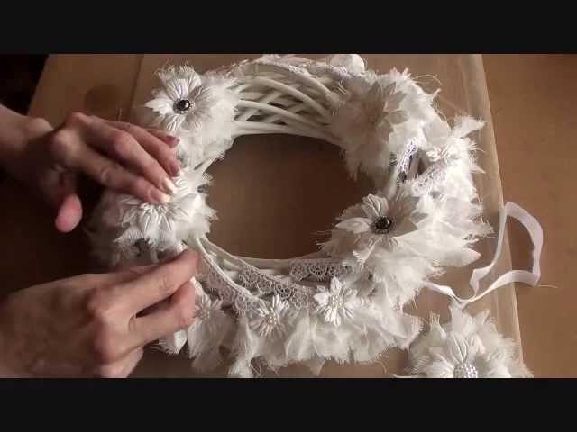 Wild Orchid Crafts - Shabby Christmas Wreath Tutorial