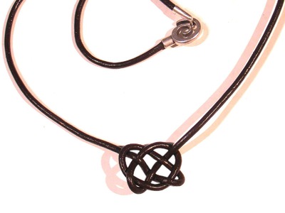Beading Ideas - Celtic knot neclace using leather cord