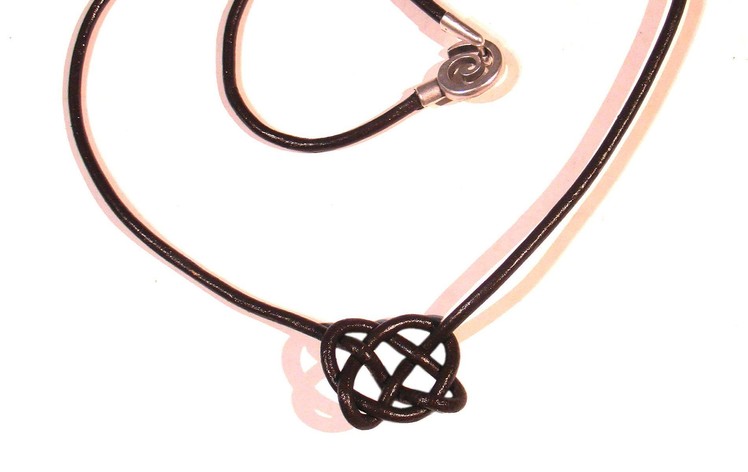 Beading Ideas - Celtic knot neclace using leather cord