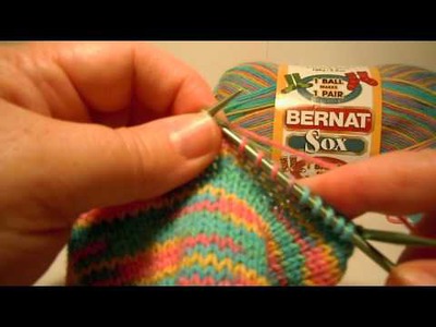Bernat Ankle Socks: Shaping Instep