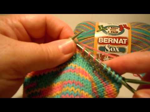 Bernat Ankle Socks: Shaping Instep
