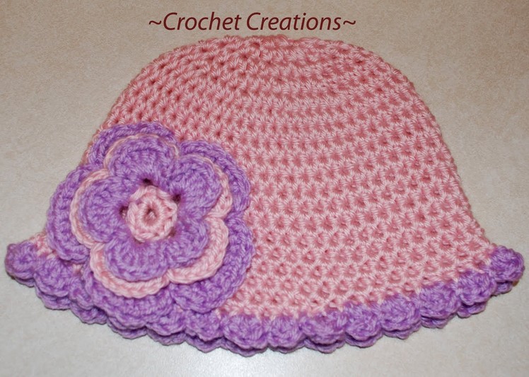 Crochet a Basic Hat Tutorial - Half Double Crochet - Newborn to Adult size Part II
