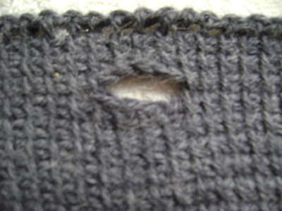 Crochet - Afghan or Tunisian Crochet Buttonhole