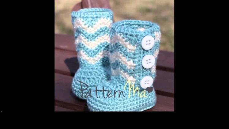 Crochet combat boots