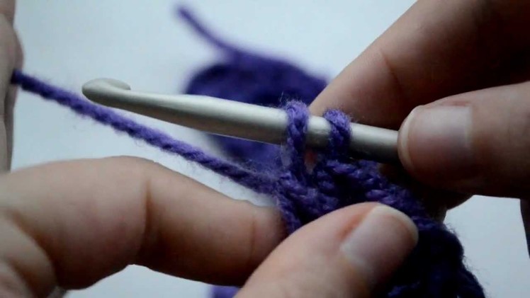 Crochet Lessons  - How to work the ripple a.k.a. the weave stitch - Part 4