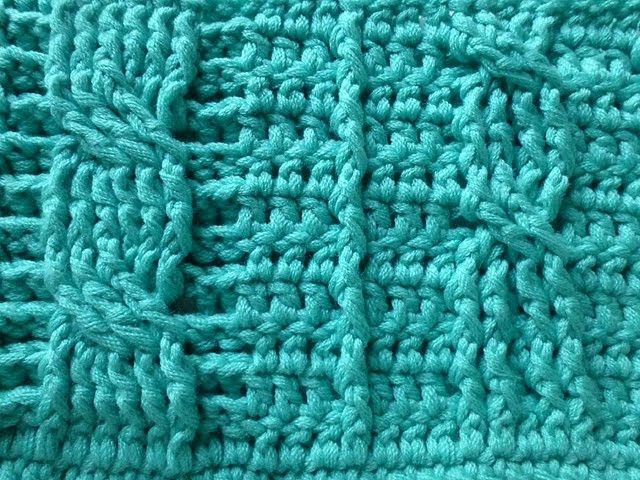 Crochet with eliZZZa * Crochet Cable Stitch with front post and back post double crochets
