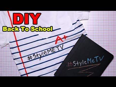 DIY Back to School: Chalkboard Notebook & Lined Paper Tee