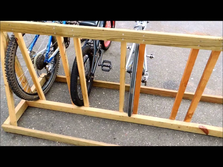 DIY Bike Rack Made of Wood