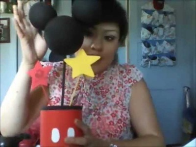 DIY formula can mickey mouse centerpiece idea for first birthday party