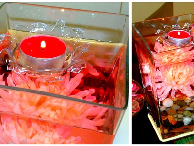DIY ROOM DECOR ❤ FLOATING candle centerpiece!