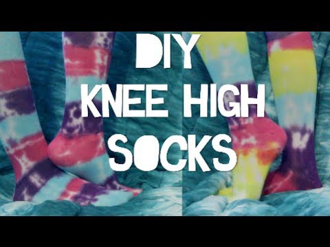 DIY Tie Dye Knee High Socks