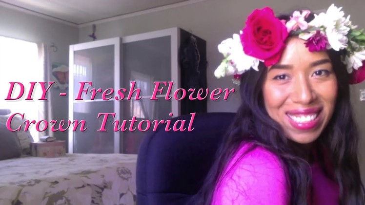 DIY - Tutorial on How to Make a Fresh Flower Crown by Evelyn Madera from PoshScene.com