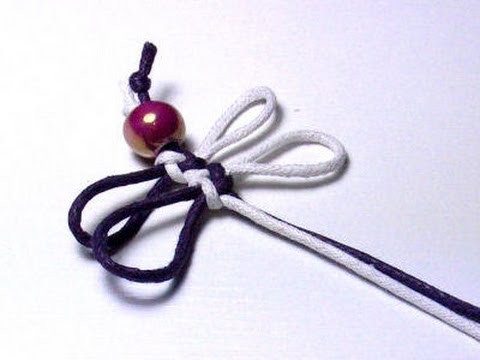 Handmade crafts - Dragonfly knot for a Bookmark