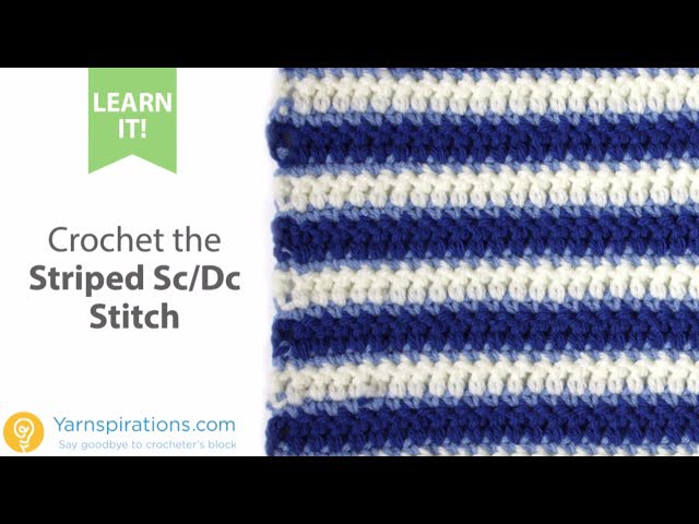 How To Crochet the Striped Sc Dc Stitch