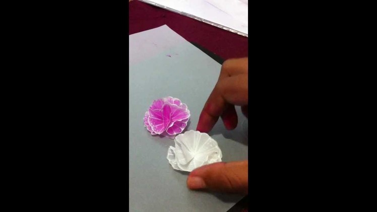How to make 3D paper flowers : easy DIY