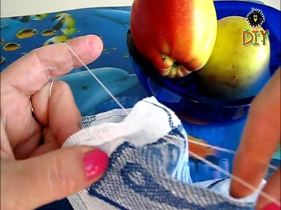 How To Make A Holder For Dishtowel In 2 Minutes Tutorial - Life Hack from Granny