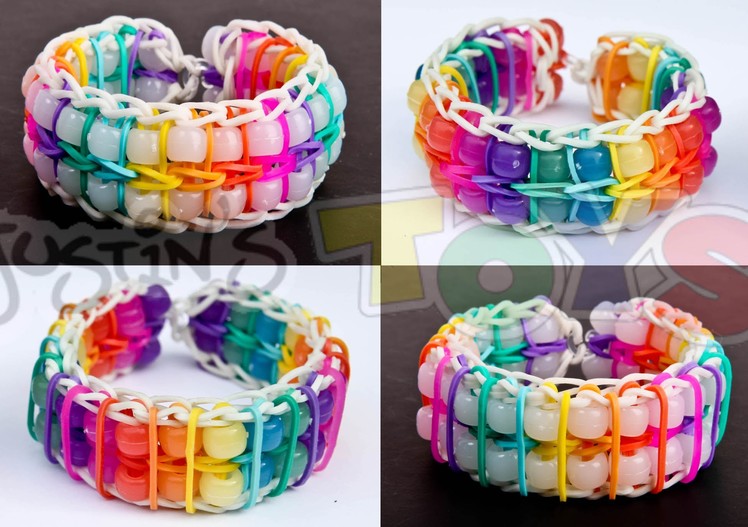 How To Make a Reversible Pinstripe Double Ladder Color Changing Bead Bracelet