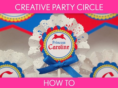 How to make : Creative Party Circle with Lace Paper Doilies ( Birthday Party ). B40