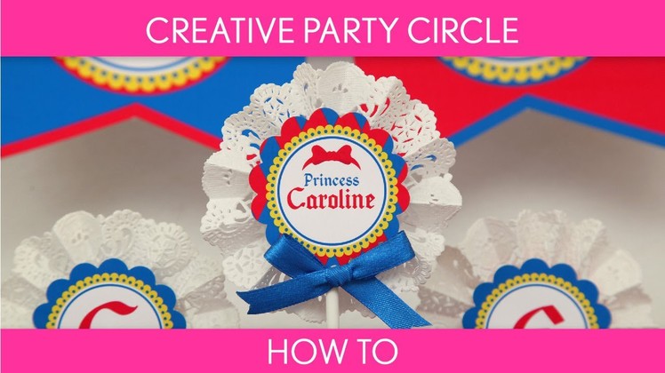 How to make : Creative Party Circle with Lace Paper Doilies ( Birthday Party ). B40