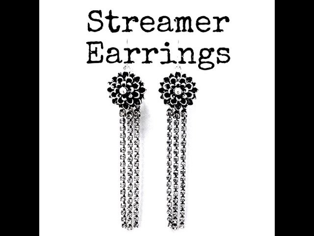 How to Make DIY Streamer Earrings with Rhinestone Chain