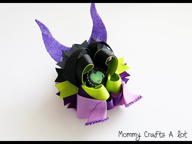 Inspired by Maleficent hairbow tutorial (How to make the Maleficent bow)