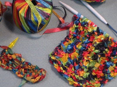 Knit drop stitch stripe pattern