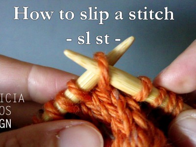 Knitting: How to slip a stitch - sl st