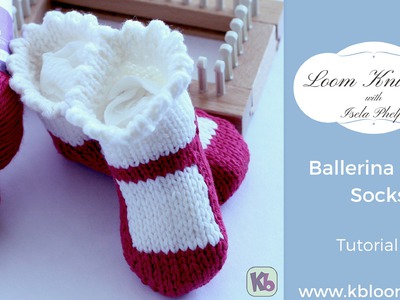 Loom Knitting: Ballerina Baby Socks | Tutorial 4