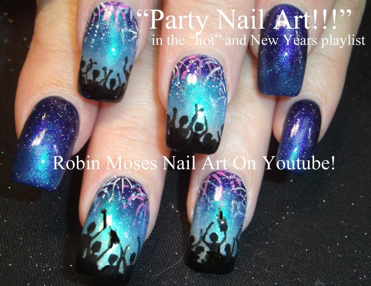 Nail Art Tutorial | DIY New Years Eve Nails | NYE Party nail art design!