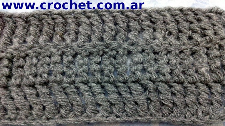 Punto Alto Triple en tejido crochet tutorial paso a paso.