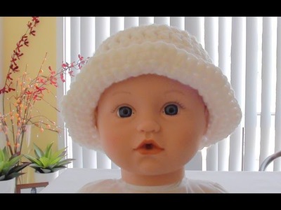 Quick Crochet Baby Hat with Brim - Crochet Baby Hat