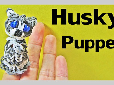 Rainbow Loom Dog. HUSKY Finger Puppet Tutorial