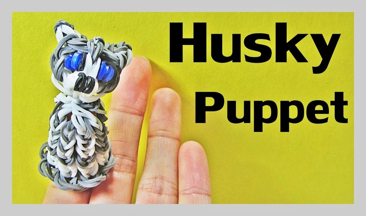 Rainbow Loom Dog. HUSKY Finger Puppet Tutorial
