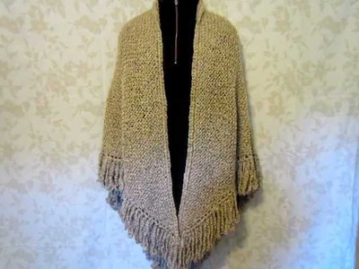 Shawl - Knit with Lion Brand Homespun Yarn, Rococo