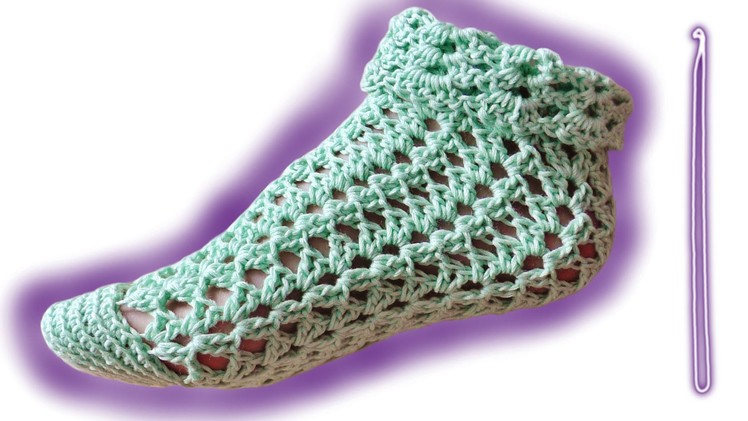 Summer socks advanced crochet tutorial for lefthanded